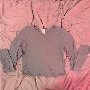 Women's Long Sleeve Top - Gray/Green